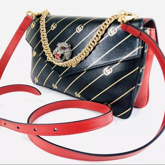 Authentic Gucci TWO FACED Thiara Bag With Strap New. Red /Blk. $5500 - Picture 8 of 9